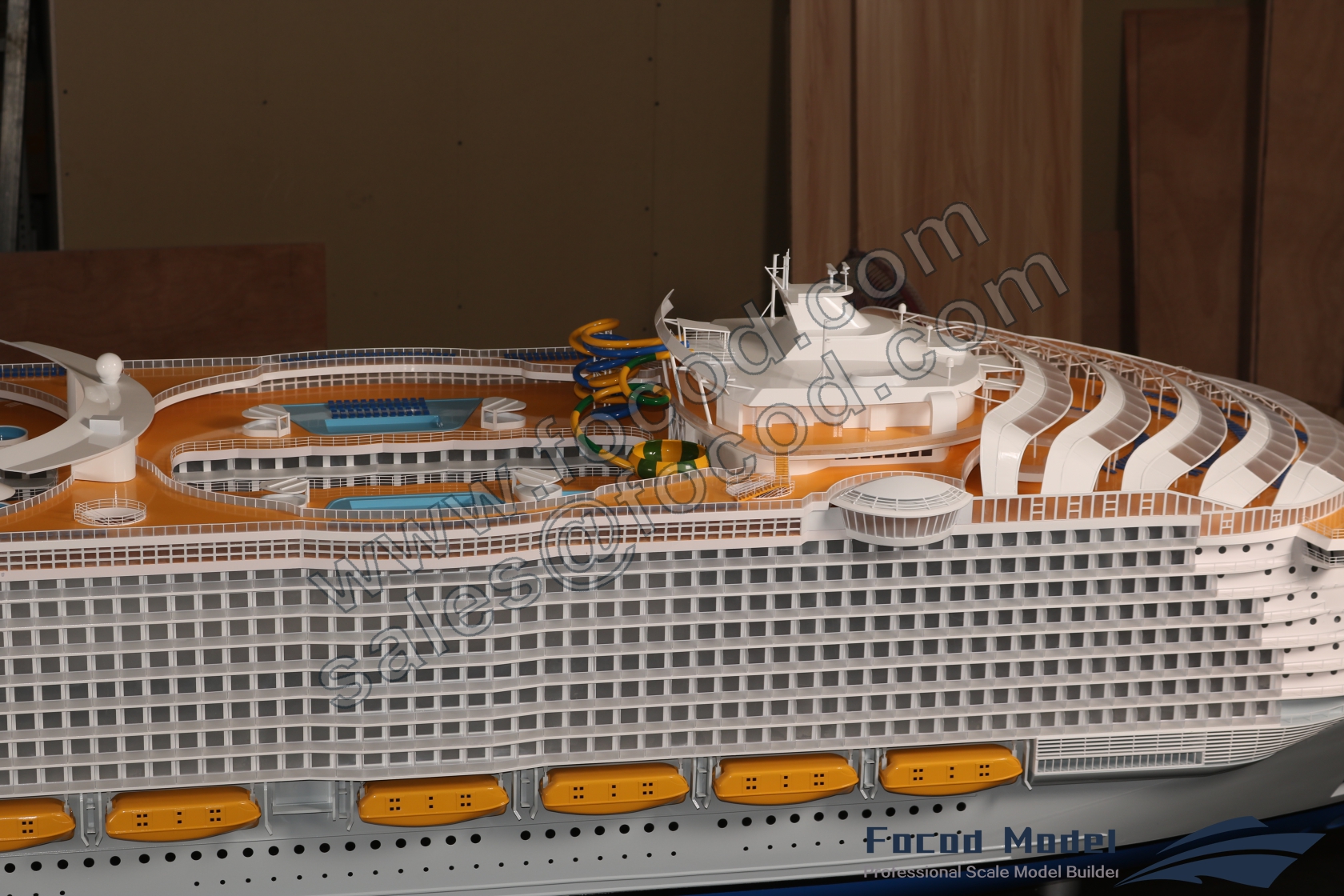 customized model of Harmony of the Seas (world largest cruiseship)